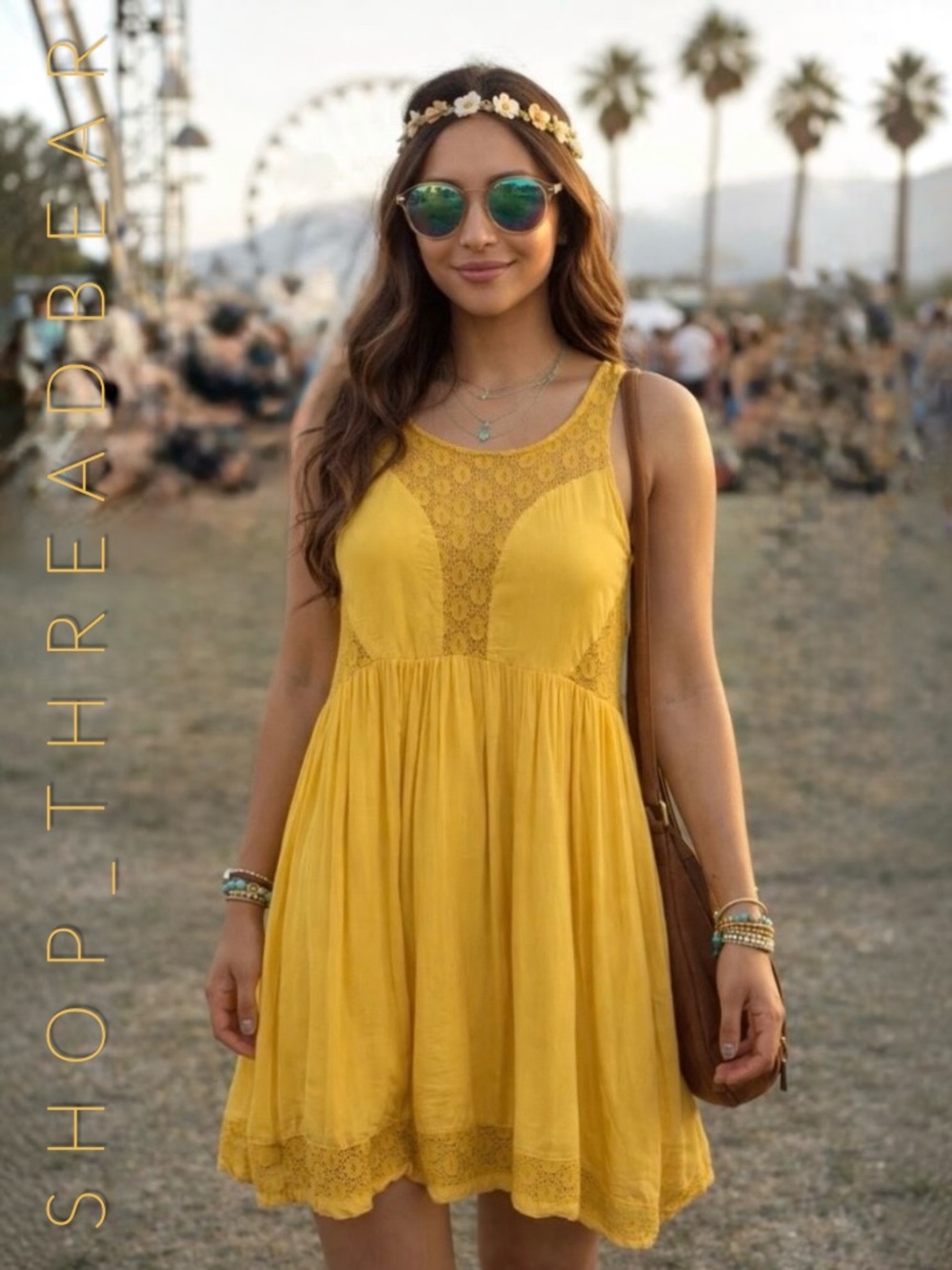 EUC [Lilka · Anthro] Sleeveless Yellow < Matepe > Lace Mini Dress + Pockets | XS